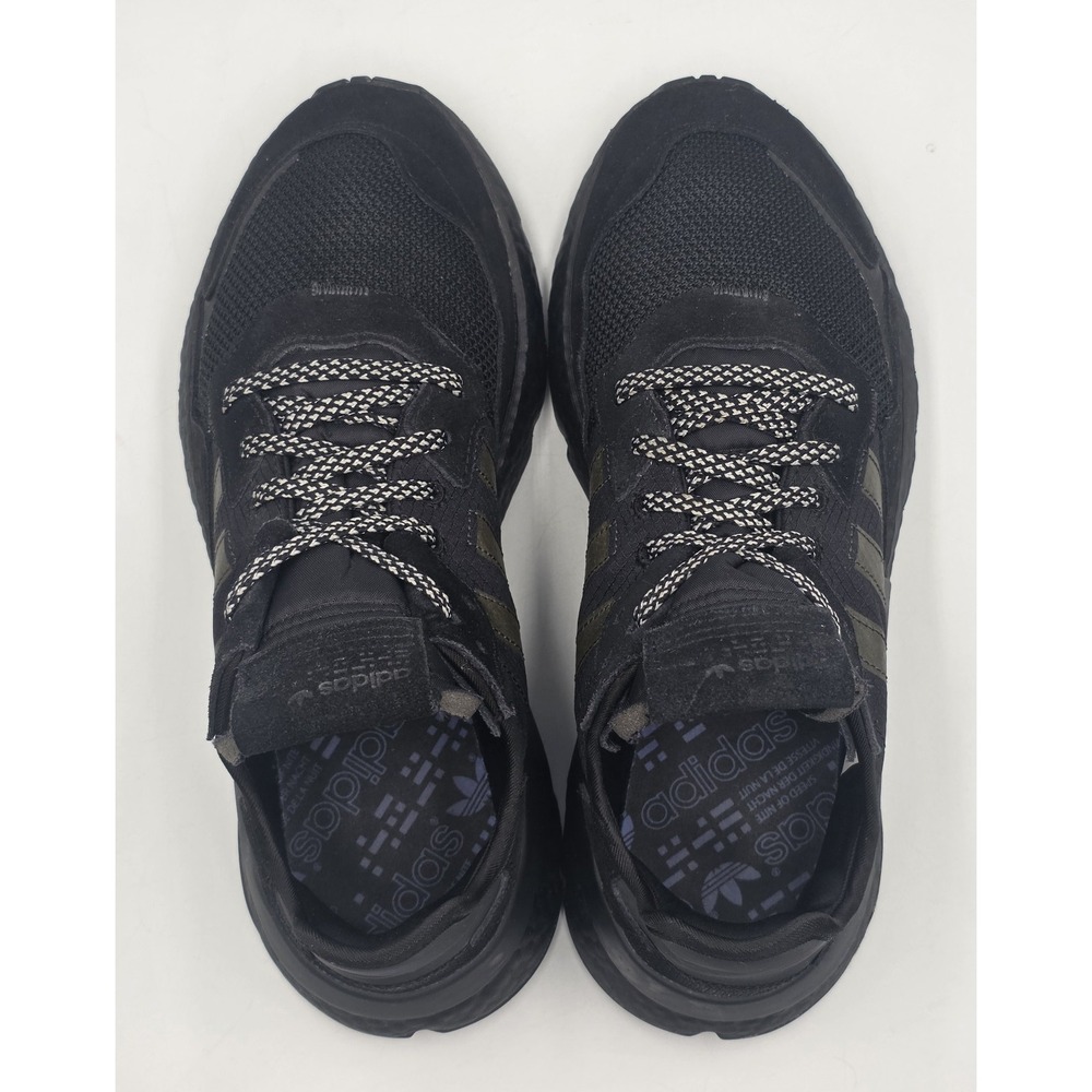 adidas Nite Jogger Triple Black Men's Size 10 BD7954 Shoes Sneakers - Picture 9 of 12